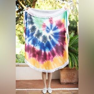 Ruggine Tye-Dye Round Beach Fringe Bohemian Soft Towel
